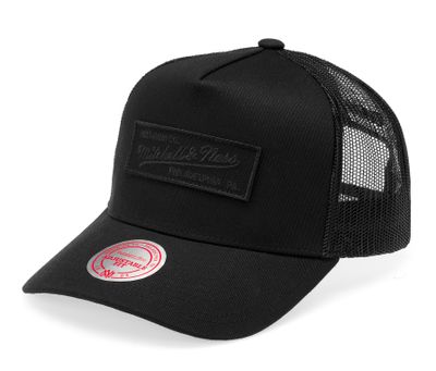 Own Brand Box Logo Black/Black Trucker - Mitchell & Ness