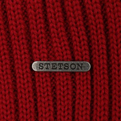 Northport Ribbed Cuff Knit Red Merino - Stetson