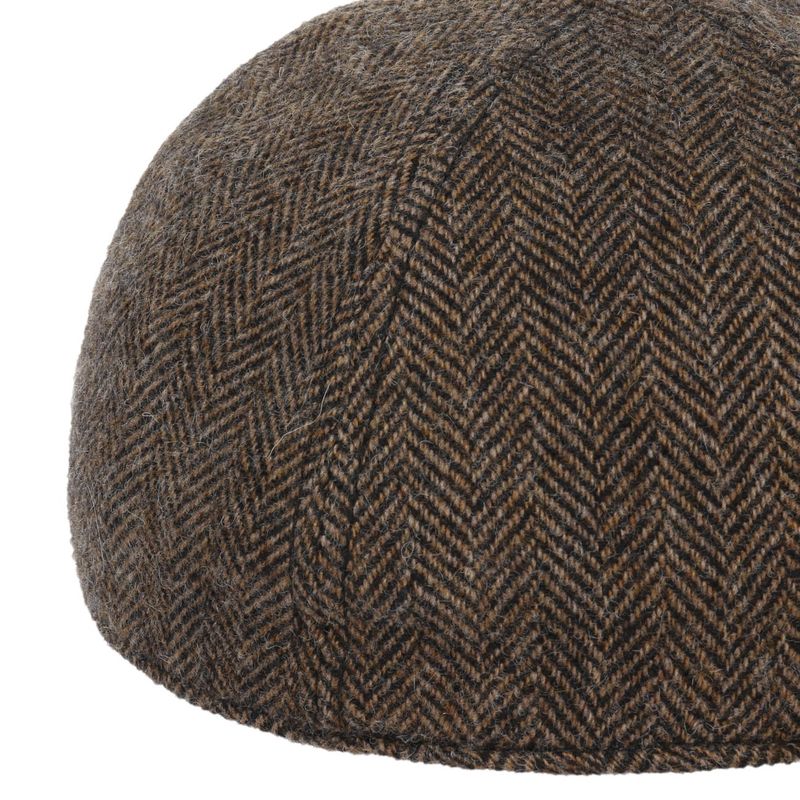 Baseball Cap Wool Herringbone Brown Melange - Stetson