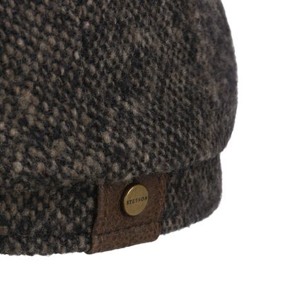 Hatteras Wool Donegal Newsboy Black/Mud Cap - Stetson