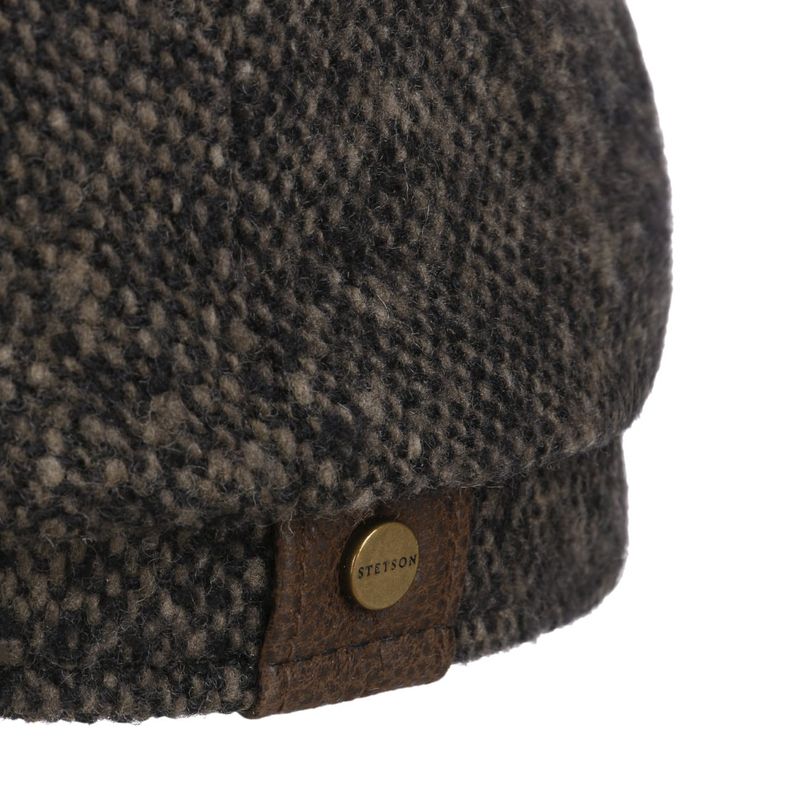Hatteras Wool Donegal Newsboy Black/Mud Cap - Stetson
