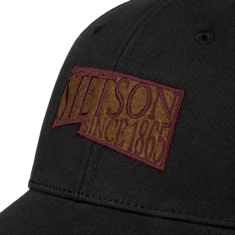 Since 1865 Brushed Twill Cap Black - Stetson