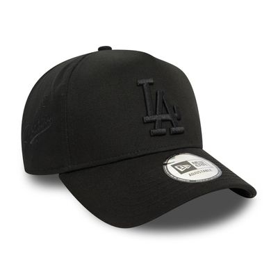 LA Dodgers Monochrome Black 9FORTY E-Frame Adjustable Cap - New Era