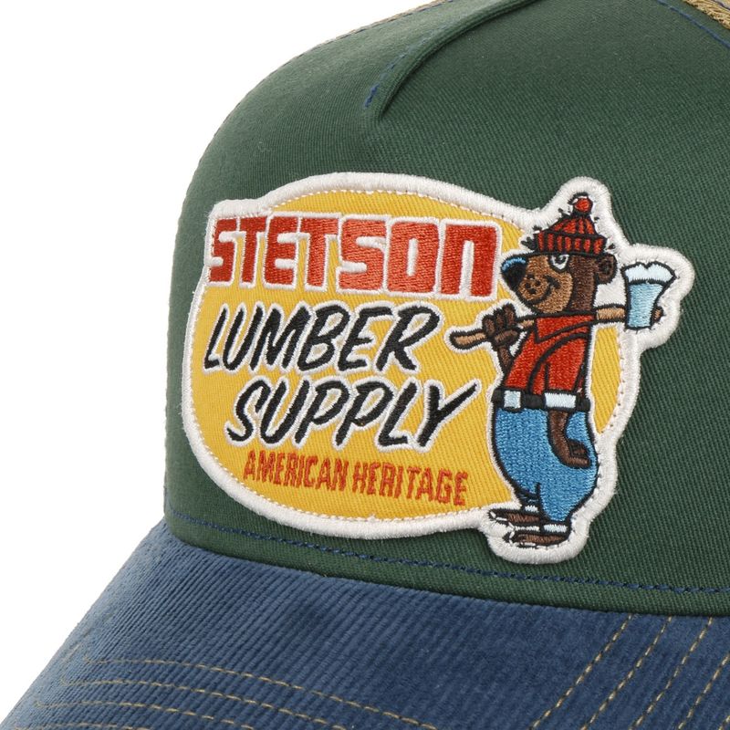 Trucker Cap Lumber Supply Green/Blue - Stetson