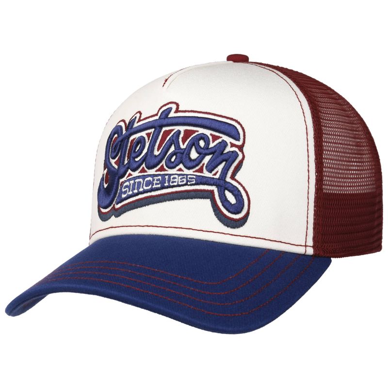 Stetson Lettering Trucker Navy Wine