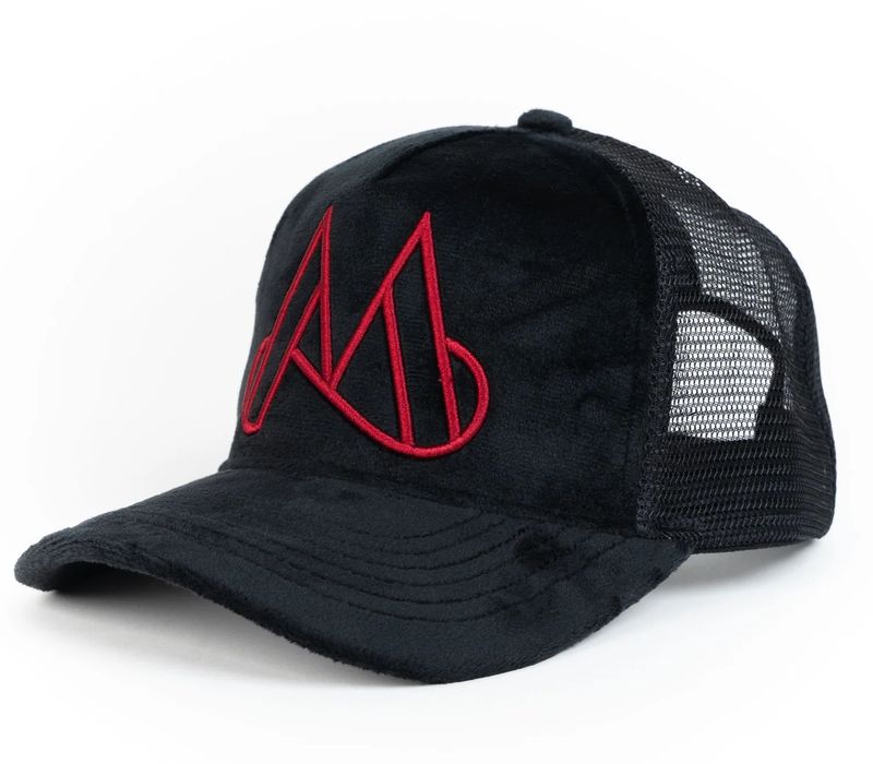 Maggiore Unlimited Edition M logo Black - Red Logo Trucker Cap