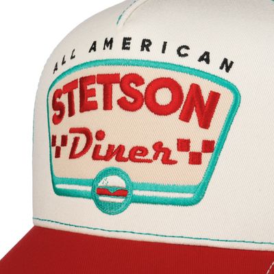 Stetson All American Diner Trucker White Red