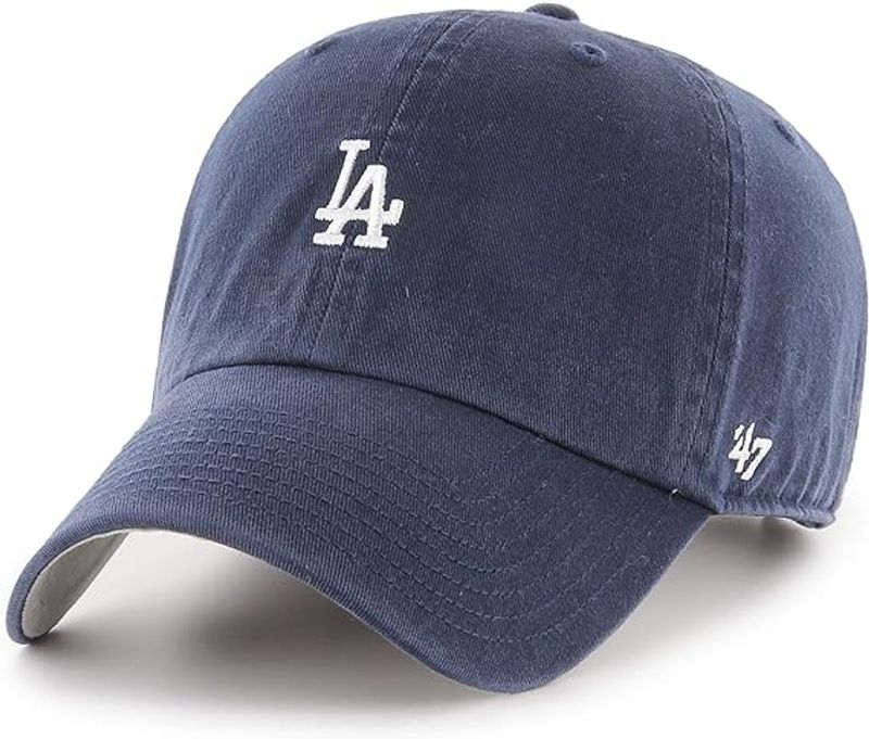 Los Angeles Dodgers Base Runner Clean Up NAvy/White Adjustable - 47 Brand