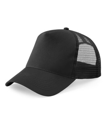 Junior Trucker Cap Black/Black - Beechfield