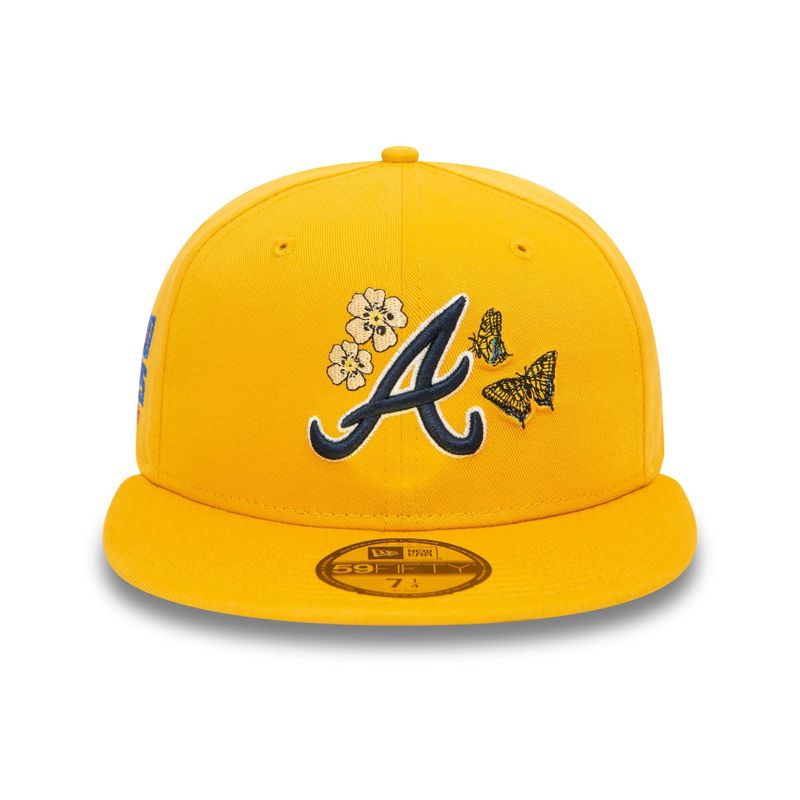 Atlanta Braves MLB Icon Dark Yellow 59FIFTY Fitted Cap - New Era