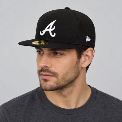 New Era 59FIFTY Atlanta Braves Essential Black