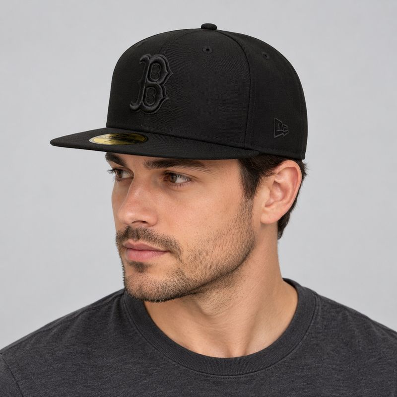 New Era 59FIFTY Boston Red Sox Black on Black