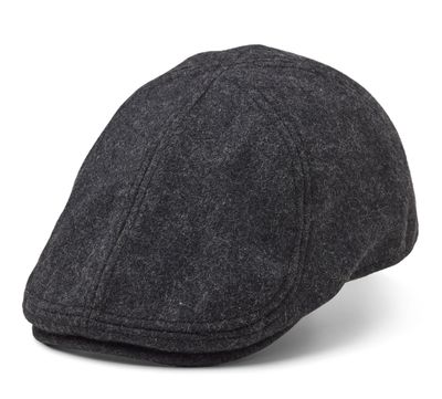 Monty Duckbill Flat Cap Dk Grey Melange - Statewear