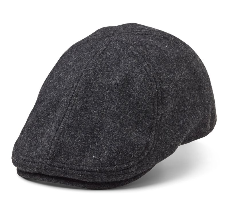 Monty Duckbill Flat Cap Dk Grey Melange - Statewear