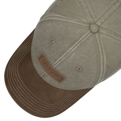 Stetson Baseball Cap Cotton Olive Grey