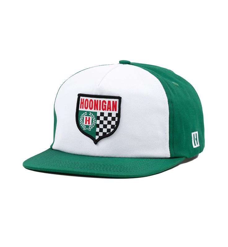 Cast Out Unstructured Green/White Snapback - Hoonigan