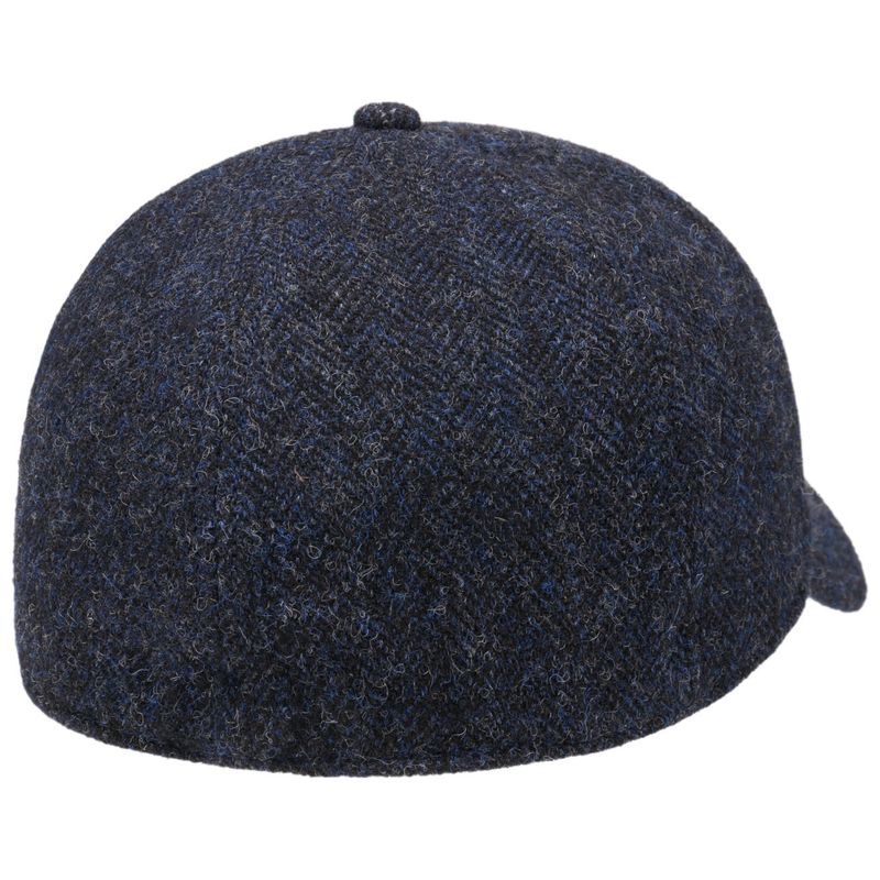 Baseball Cap Wool Herringbone Dark Blue Stetson