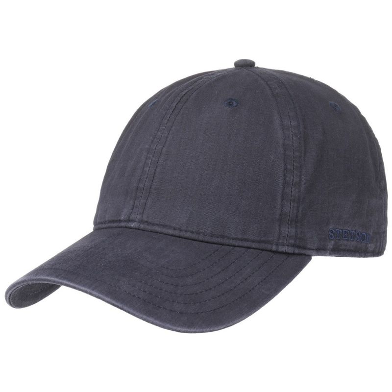 Baseball Cap Fitted Delave Organic Cotton Navy - Stetson