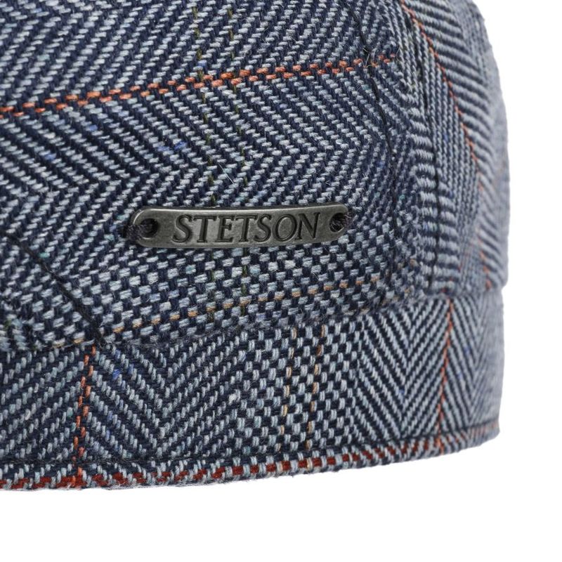 Driver Cap Silk Blue Herringbone Stetson