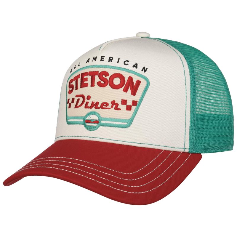 Stetson All American Diner Trucker White Red