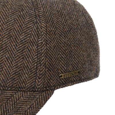 Baseball Cap Wool Herringbone Brown - Stetson