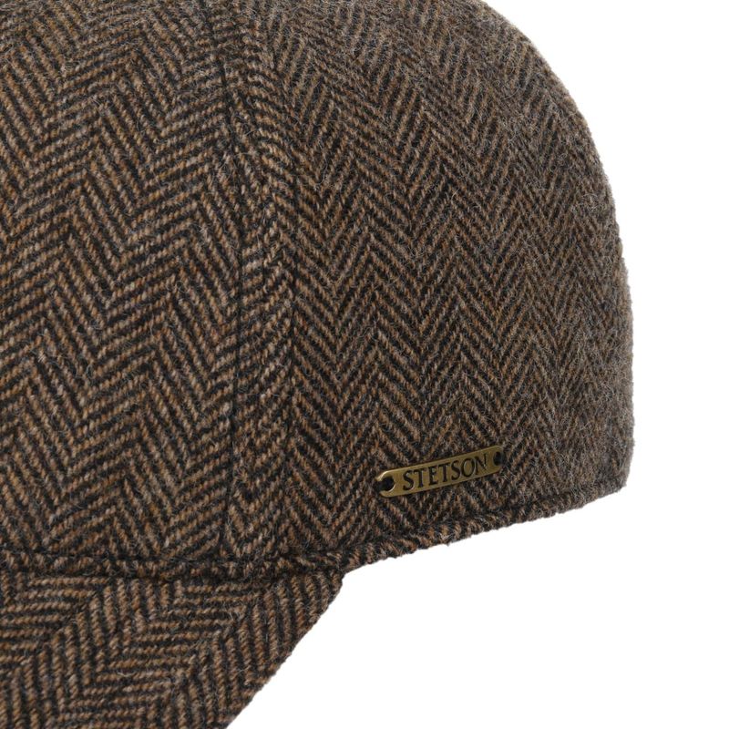 Baseball Cap Wool Herringbone Brown - Stetson