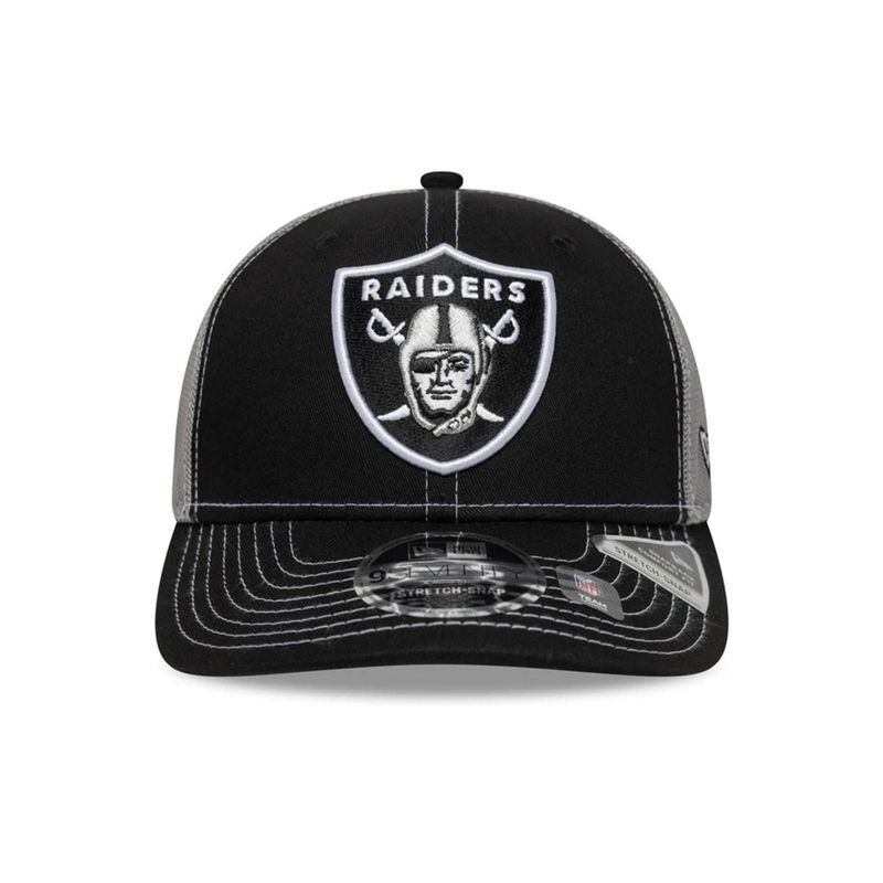 Las Vegas Raiders NFL Black 9SEVENTY Stretch Snap Adjustable Cap - New Era