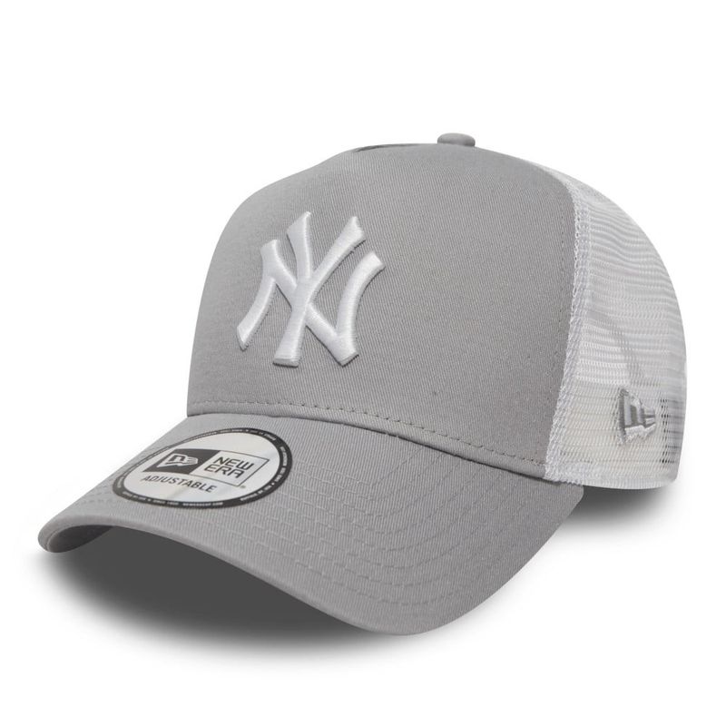 New York Yankees Kids Grey A-Frame Trucker Cap