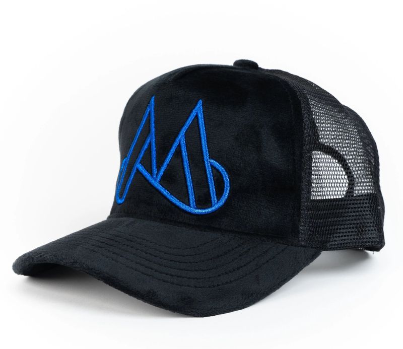 Maggiore Unlimited Edition M logo Black - Blue Logo Trucker Cap