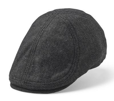 Miles Duckbill Flat Cap Black/Grey - Statewear