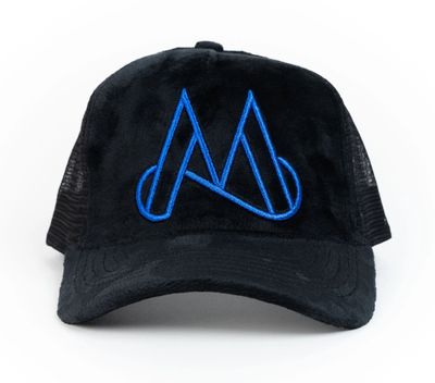 Maggiore Unlimited Edition M logo Black - Blue Logo Trucker Cap