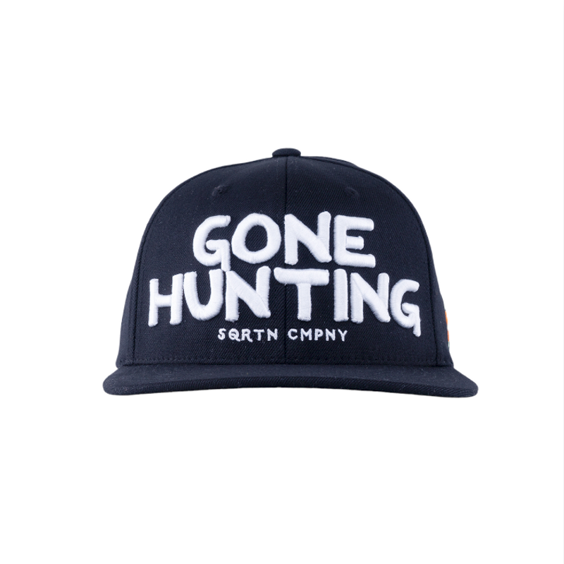 Gone Hunting Snapback Cap Black - SQRTN