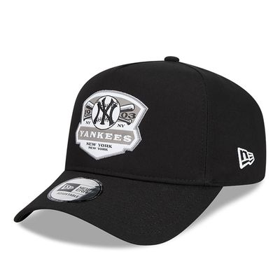 New Era New York Yankees Black Patch A-Frame Trucker  - New Era