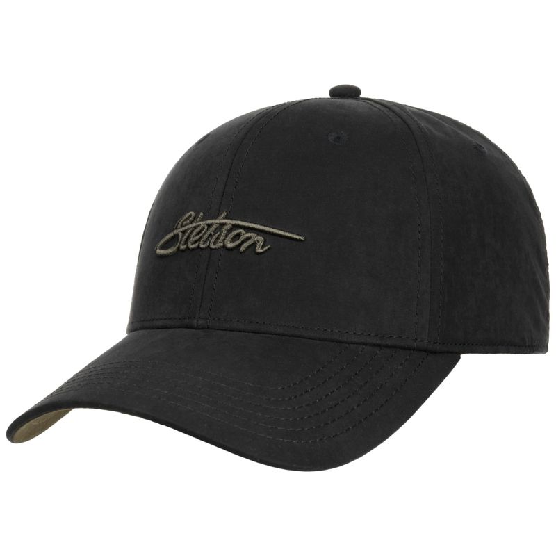 Stetson Waxed Cotton Baseball Cap Black