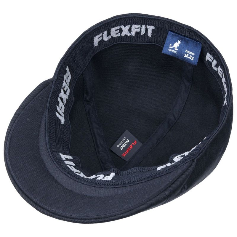 Wool 504 Flexfit Flat Cap/Gubbkeps Dark Blue - Kangol