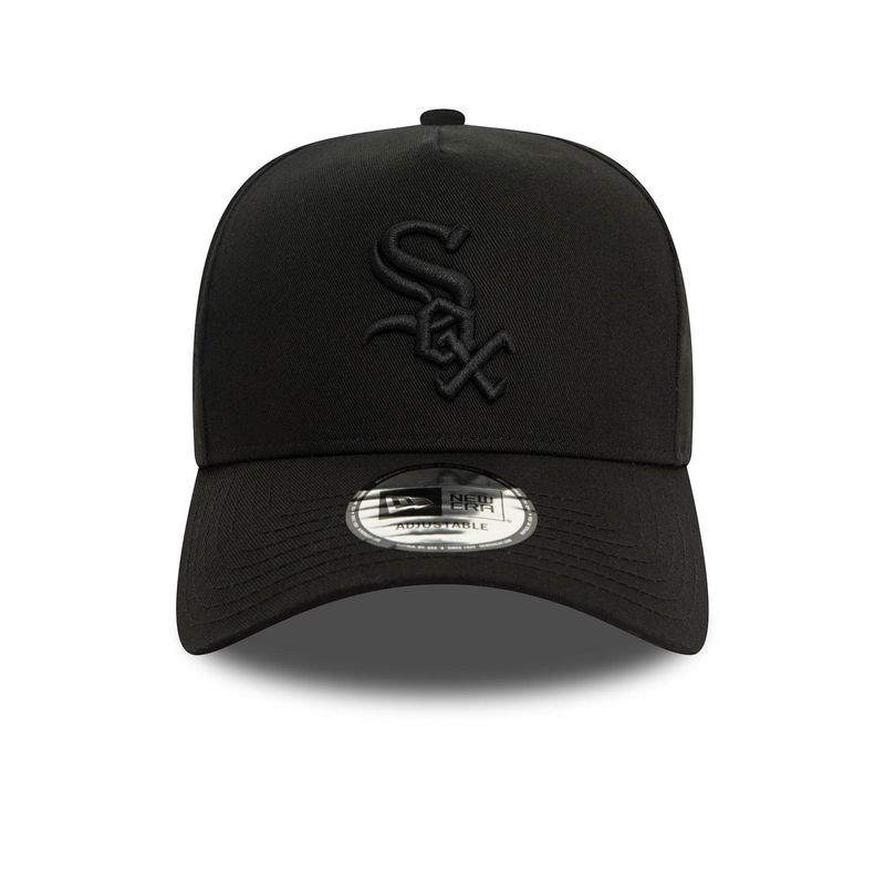 Chicago White Sox Monochrome Black 9FORTY E-Frame Adjustable Cap - New Era