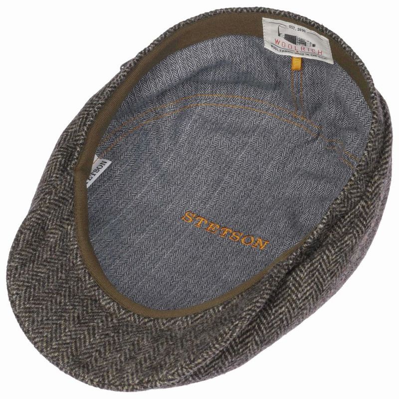 Driver Cap Wool Herringbone Antramelange- Stetson