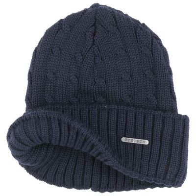 Stetson Georgia Wool Knit Beanie Navy