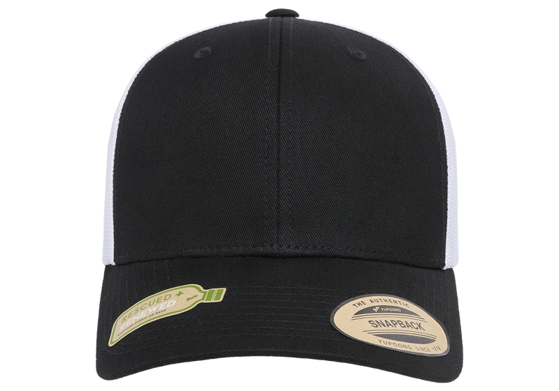 Trucker Keps Black/White Recycled Mesh 6606RT - Yupoong/Flexfit