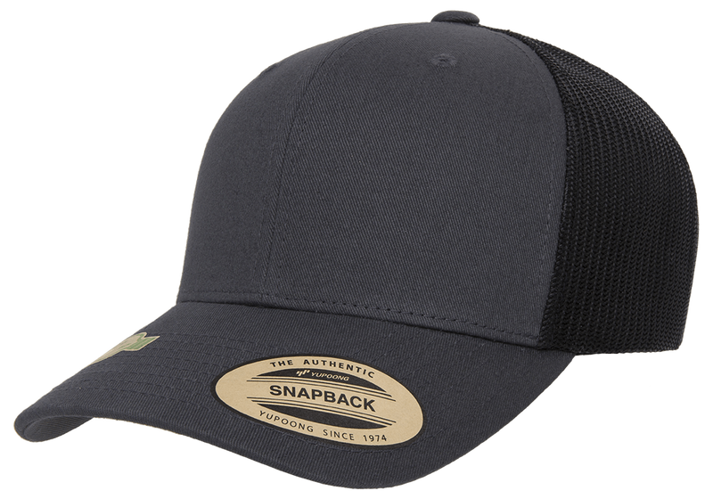 Trucker Keps Charcoal/Black Recycled Mesh 6606RT - Yupoong/Flexfit