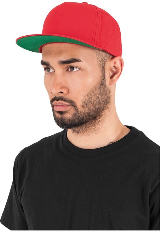 Classic 5 Panel Snapback Red -Yupoong