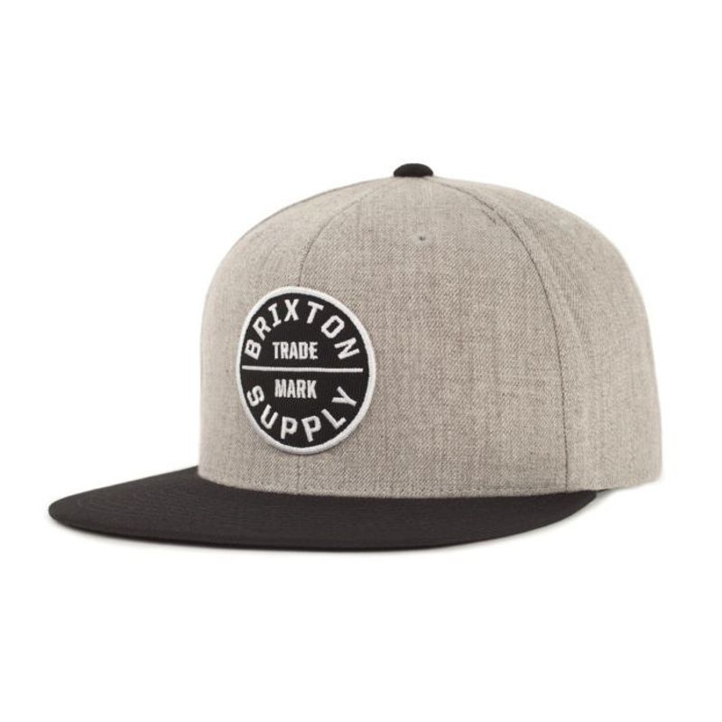Oath III Snapback Cap Heather Grey/Black 10777  - Brixton
