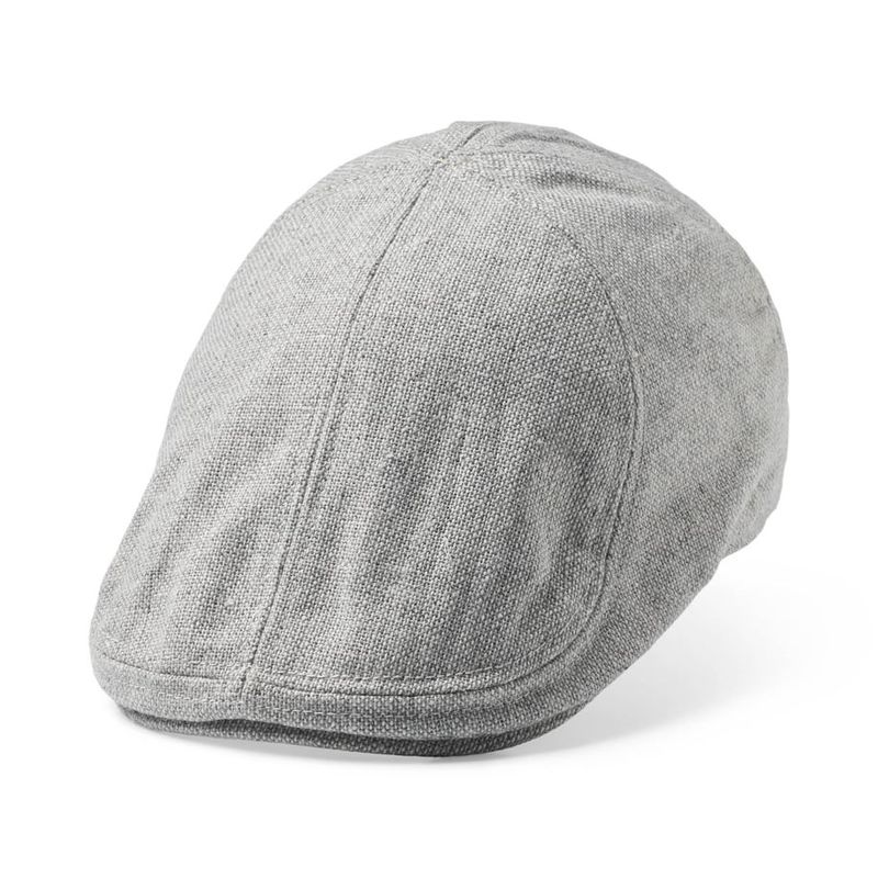 OLLIE Sixpence Flat Cap Light Grey - Statewear