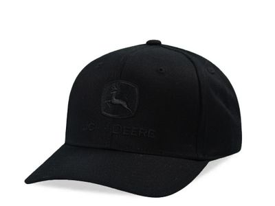 Blackout Full Twill Black Cap - John Deere