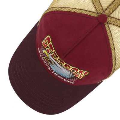 Trucker Cap Eagle Head Maroon American Heritage - Stetson