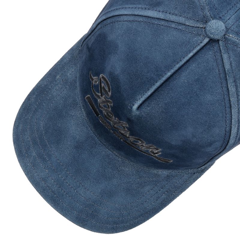 Stetson Trucker Cap Denim Leather Blue