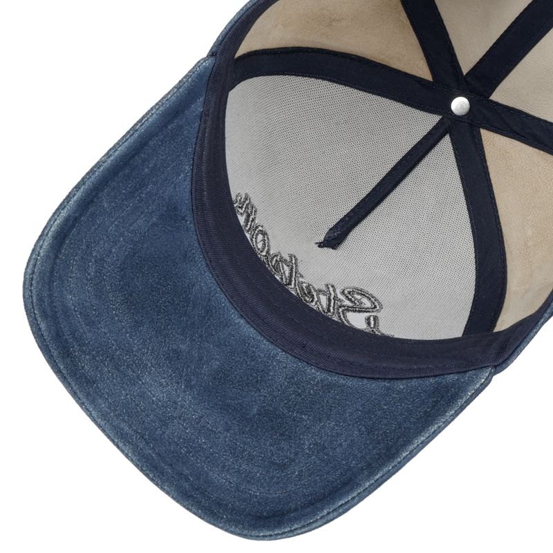 Stetson Trucker Cap Denim Leather Blue