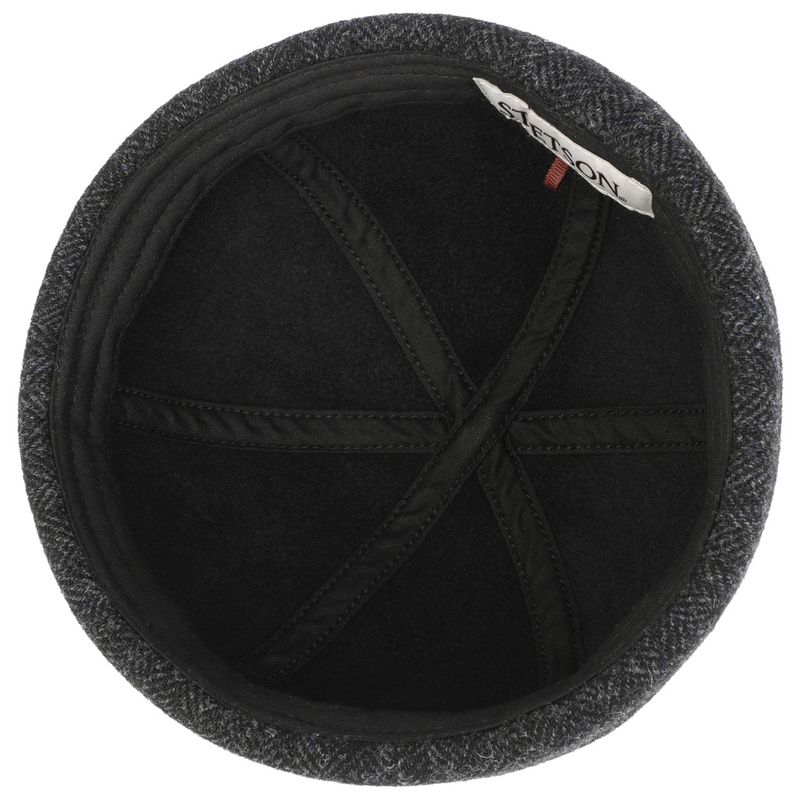 Docker Wool Herringbone Dark Grey - Stetson