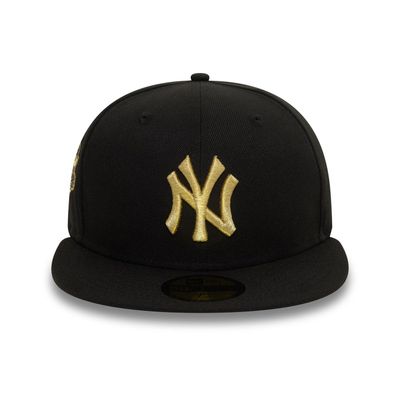 New York Yankees Cooperstown Metallic Black 59FIFTY Fitted Cap - New Era