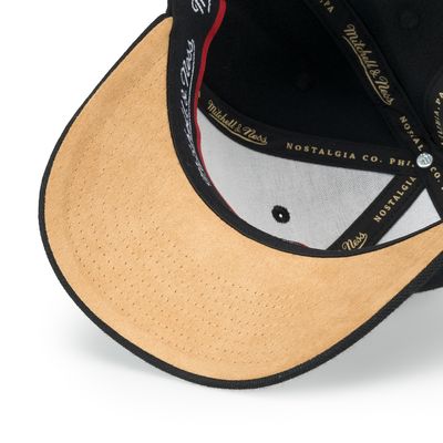 Leather Logo Snapback Black - Mitchell/ Ness